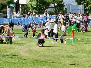 未就園児、ゆりっこキッズ、ぺんぎん組親子競技